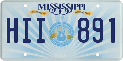 MS license plate HII891