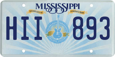 MS license plate HII893