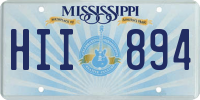 MS license plate HII894