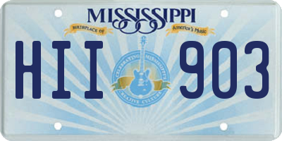 MS license plate HII903