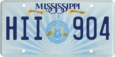 MS license plate HII904