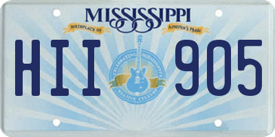 MS license plate HII905