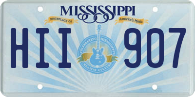 MS license plate HII907