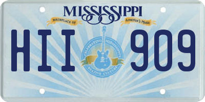 MS license plate HII909