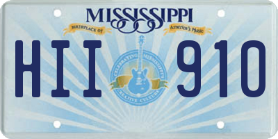 MS license plate HII910