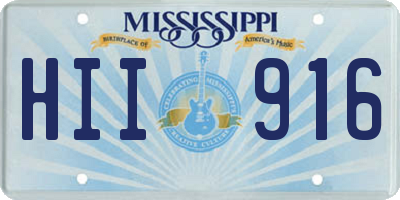 MS license plate HII916
