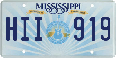 MS license plate HII919