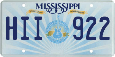 MS license plate HII922