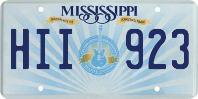 MS license plate HII923
