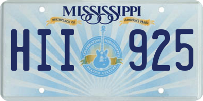 MS license plate HII925
