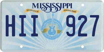 MS license plate HII927