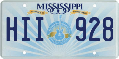 MS license plate HII928