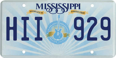 MS license plate HII929