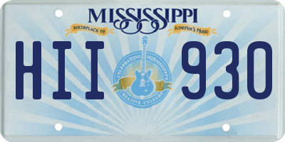 MS license plate HII930