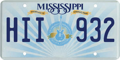 MS license plate HII932