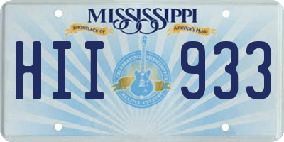 MS license plate HII933