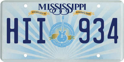 MS license plate HII934