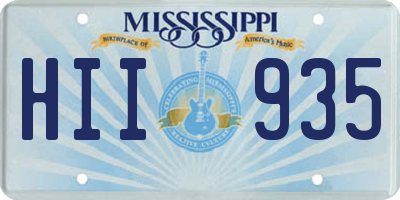MS license plate HII935