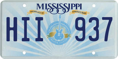 MS license plate HII937