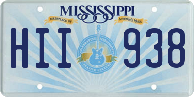 MS license plate HII938