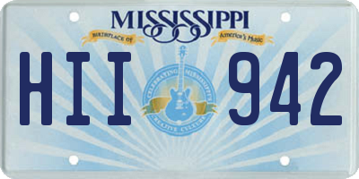 MS license plate HII942