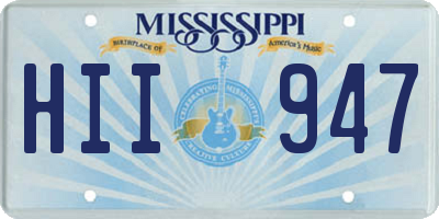 MS license plate HII947