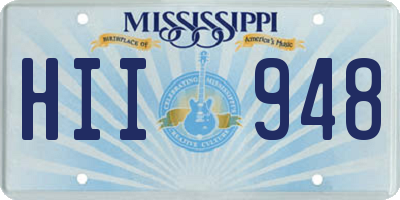 MS license plate HII948