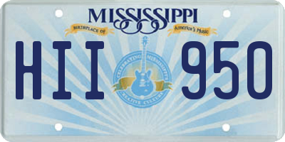 MS license plate HII950