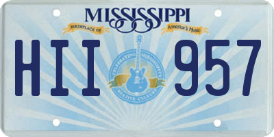 MS license plate HII957