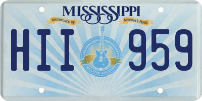 MS license plate HII959