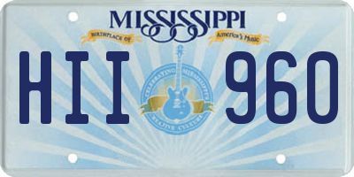 MS license plate HII960