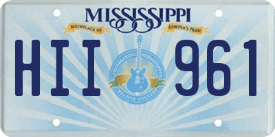 MS license plate HII961