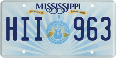 MS license plate HII963