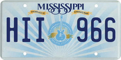 MS license plate HII966