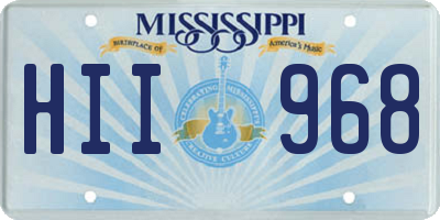 MS license plate HII968