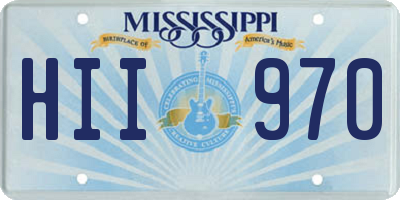 MS license plate HII970