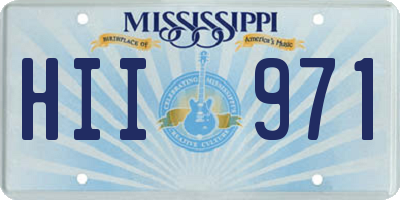 MS license plate HII971