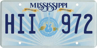 MS license plate HII972