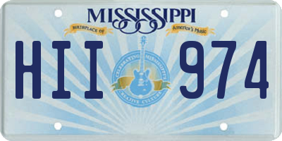 MS license plate HII974