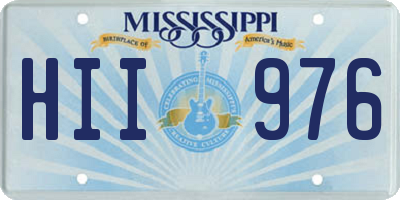 MS license plate HII976