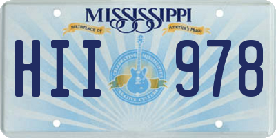 MS license plate HII978