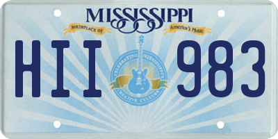 MS license plate HII983