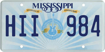 MS license plate HII984