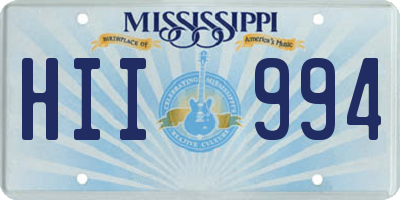 MS license plate HII994
