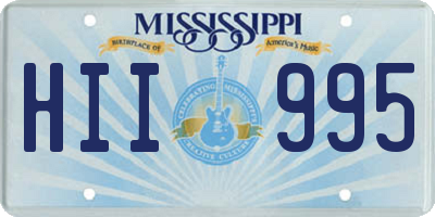 MS license plate HII995