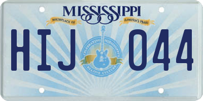 MS license plate HIJ044