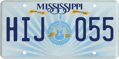 MS license plate HIJ055
