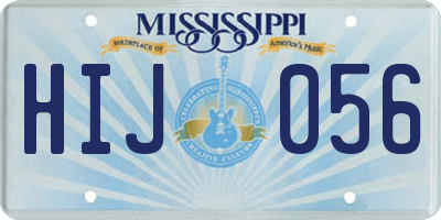 MS license plate HIJ056