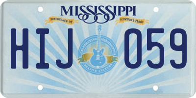 MS license plate HIJ059