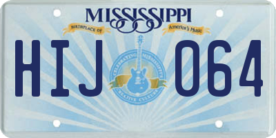MS license plate HIJ064